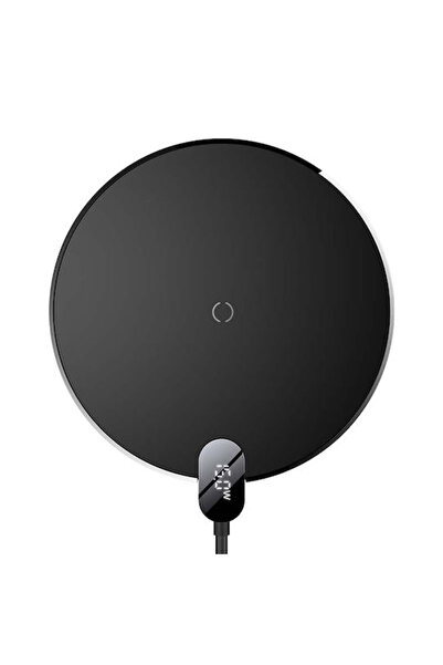 Baseus Ασύρματος Φορτιστής (Qi Pad) 15W Μαύροι (Επαγωγικός Ψηφιακός LED)