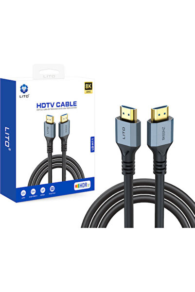 Lito Καλώδιο HDMI HDMI Αρσενικό σε HDMI Αρσενικό 1.8μ Μαύρο