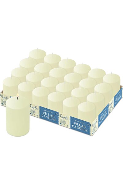 OEM Lumânări din pânze pe bază de lemn, decorative, din ceară, set de 24 bucă...