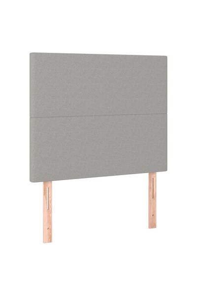 vidaxl Tăblie de pat gri deschis 90x5x118/128 cm, material textil