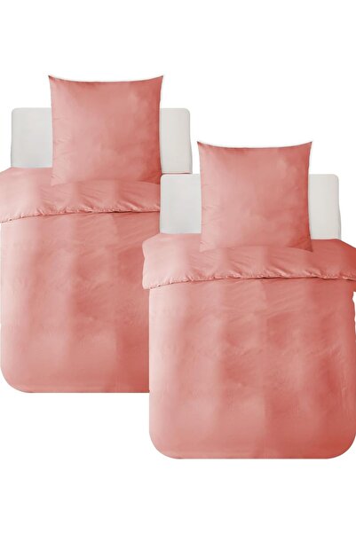OEM Set de lenjerie de pat din bumbac 4 piese 135x200 cm 100% bumbac Roz