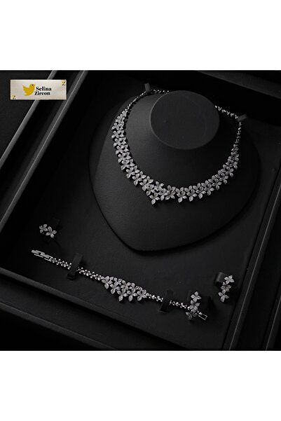 jewelrystore طقم اكسسوارات بدقه الالماس مع العلبه