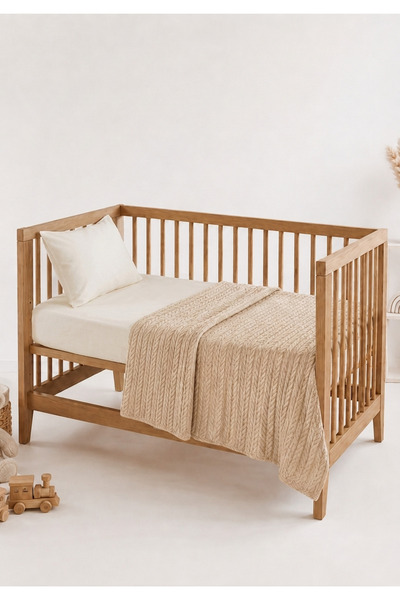 ngn collection Baby 3-Piece Pique Set 110X140 cm 100% Cotton Knitted Patterne...
