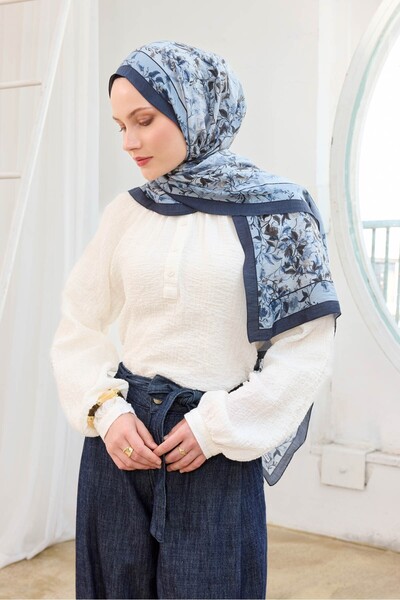 Silk Home Urban Hours Bahar Bebe Mavi Mayda Şal