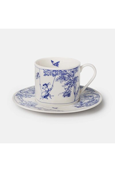 VİTELLİ Timeless Collection Beyaz Porselen Çay Fincanı 2 Parça Tek Kişilik 18...