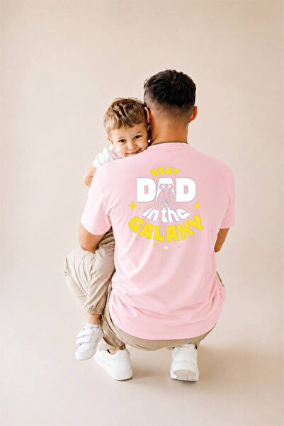 genosha Father's Day Gift, Father-Child Combination, 100% Cotton Oversize T-S...