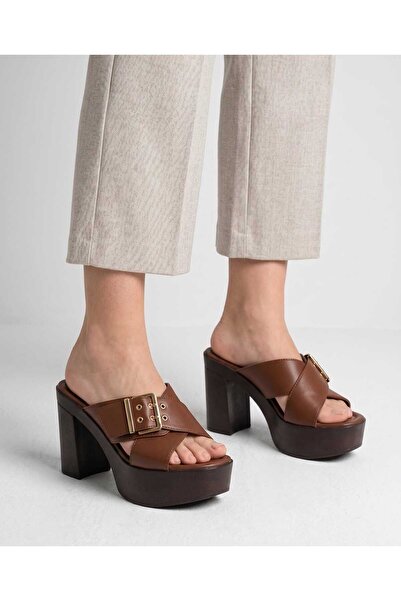 LEYDİ SHOES Welly Cross-Buckle Women's Slippers