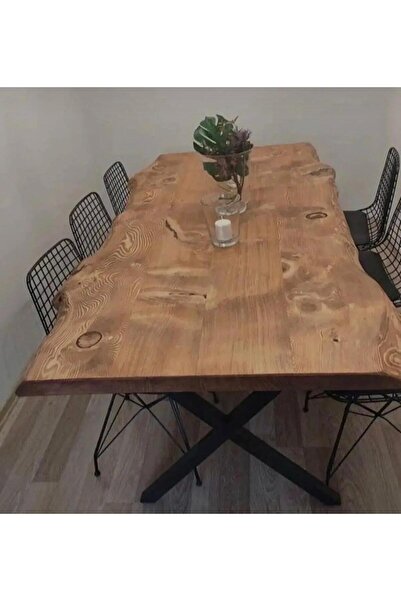 BRK Design BA AHŞAP Mutfak Masası Yemek Masası Balkon Masası X Ayak_BD_80X160