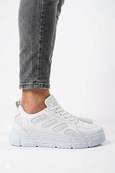 Zerenyus Zrc105 High Quality Thick Sole Lace-Up Men's Sneaker White