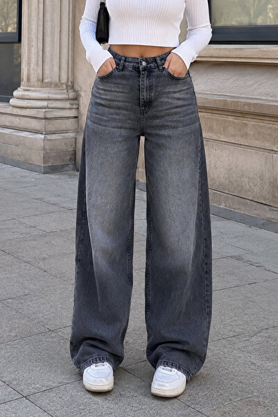 CEDY DENIM Ekstra široki baggy pantalone visokog struka, ulični stil, široki ...