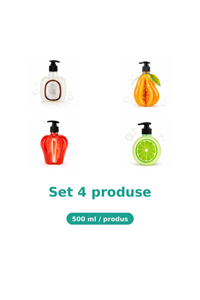 Tasty Set 4 Produse Tasty, Mix Cocos, Pepene Galben, Capsuni, Lime