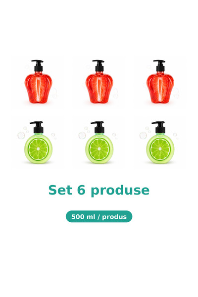 Tasty Set 6 Produse Tasty, Mix 3x Capsuni, 3x Lime