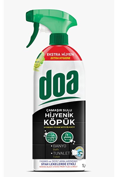 Doa Çamaşır Sulu Hijyenik Köpük Fayans ve Derz Temizleyici Ekstra Hijyen 1 Lt x 2 Adet