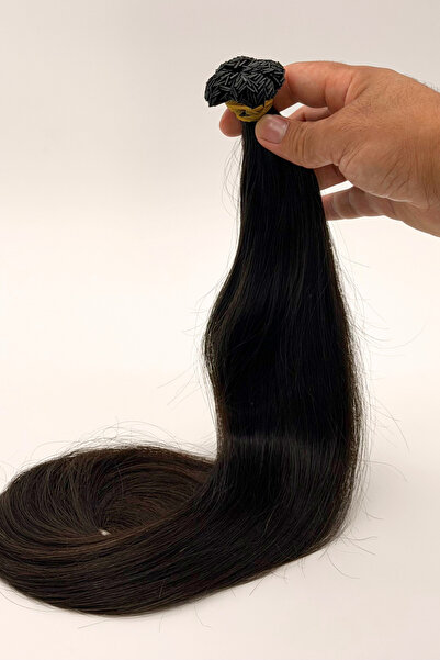 MaisonCoban Doğal Koyu Kestane Özbek İnsan Saçı Virgin Remy Mikro Kaynak 70 C...