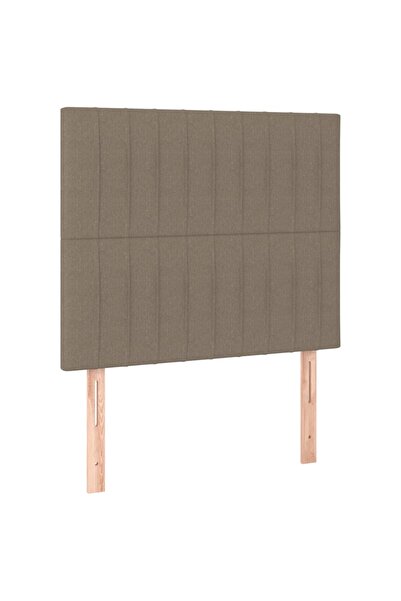 vidaxl Tăblie de pat gri taupe 90x5x118/128 cm, material textil