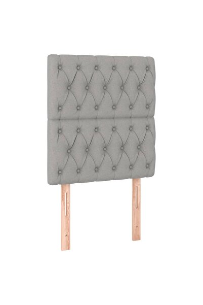 vidaxl Tăblie de pat gri deschis 80x7x118/128 cm, material textil