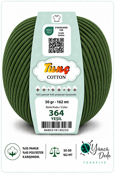 Tunç Cotton Amigurumi Punch Çanta ve Örgü İpi 50 Gr 162 metre %55 Pamuk %45 A...