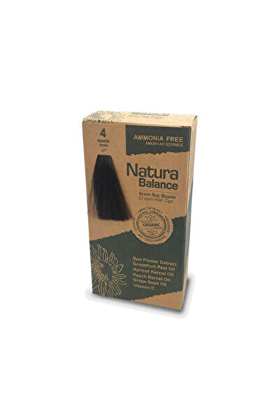 NATURABALANCE Krem Saç Boyası Kahve 4 1 adet