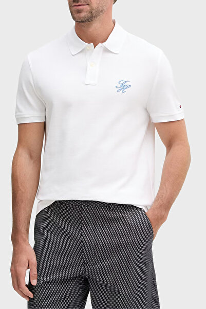 Tommy Hilfiger Logolu % 100 Pamuk Düğmeli Polo Yaka T Shirt Erkek POLO YAKA T...