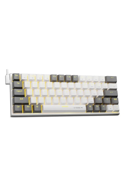 e-yooso Blue Switch Z11 Mini İngilizce Q Klavye Full Anti Ghosting Mekanik Oy...
