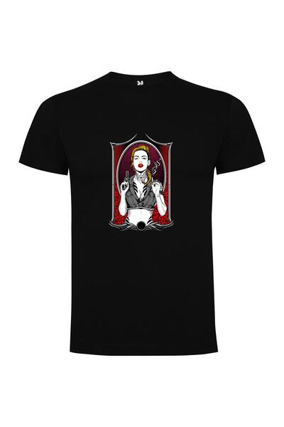 iLovePrints Gunsmoke Femme Fatale Tshirt
