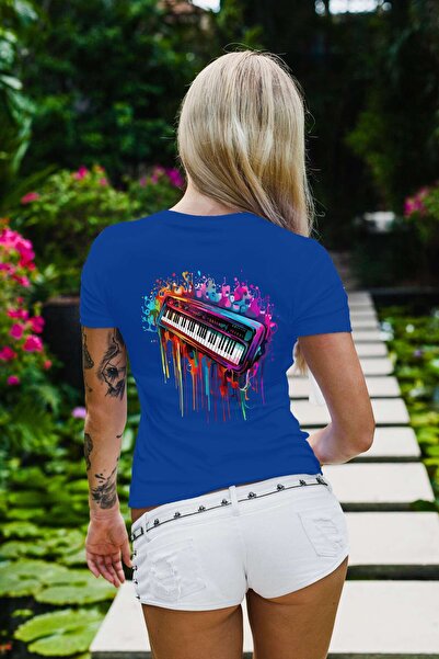 iLovePrints Colorful Abstract Piano Tshirt