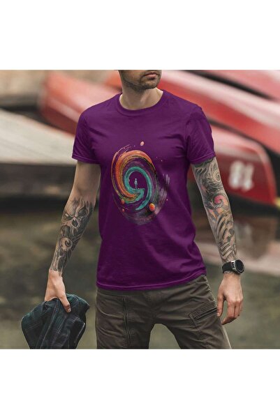 iLovePrints Astronaut in Abstract Space Tshirt