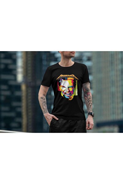 iLovePrints Colorful Metallica Illustration Tshirt