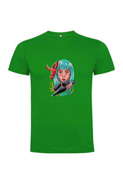 iLovePrints Blue-haired Snake Assassin Tshirt