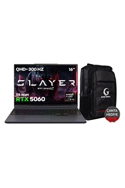 Game Garaj Slayer R9T-5060 V2 C3 AMD Ryzen 9 8945HX 64GB RAM 2TB SSD RTX5060 ...