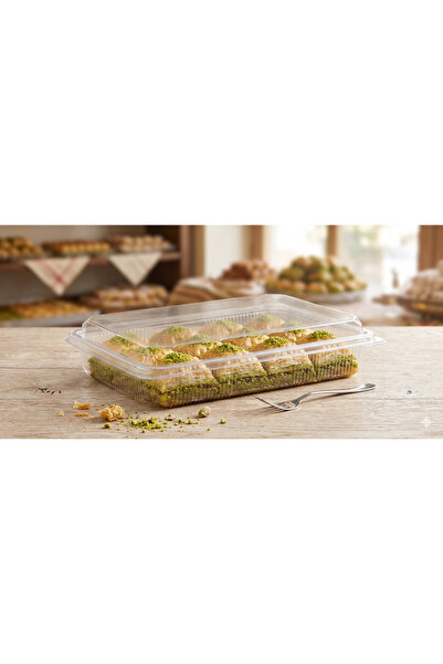 MYK Plastik Sızdırmaz 1000gr Şeffaf Baklava, Güllaç, Ekler, Çiğköfte Ve Sarma...