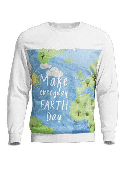 iLovePrints Μακρυμάνικη Μπλούζα Ecology Φτιάξε Κάθε Μέρα Του Πλανήτη