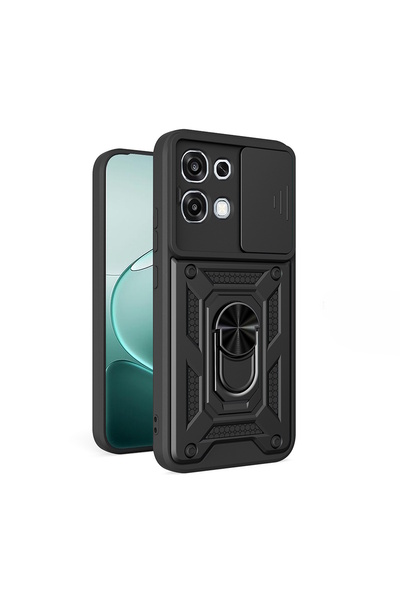 m.tk moveteck Oppo A6 Pro Uyumlu Kılıf Kamera Korumalı Sürgülü Yüzüklü Armor ...