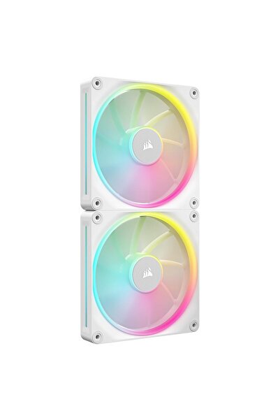 Corsair مروحة تبريد مزدوجة LX140 iCUE Link مع تحكم PWM، مقاس 140 مم، حلقات إض...