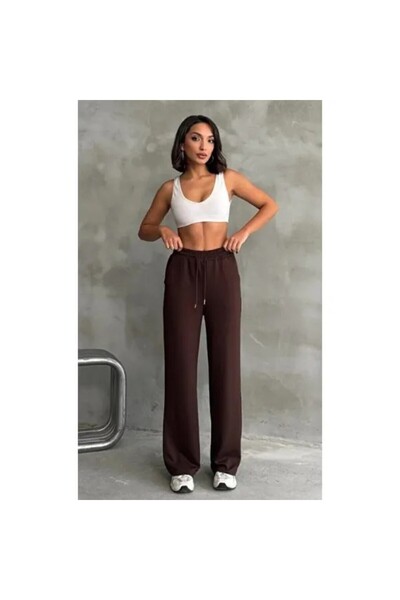 Nobrand Pantaloni de damă maro închis, M