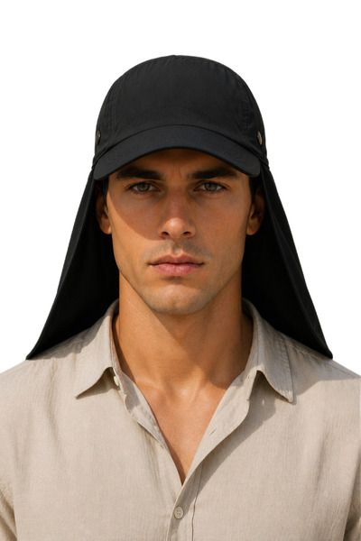 HatClub Exclusive Black Legionary Hat Uv Protection Summer Unisex with Back C...