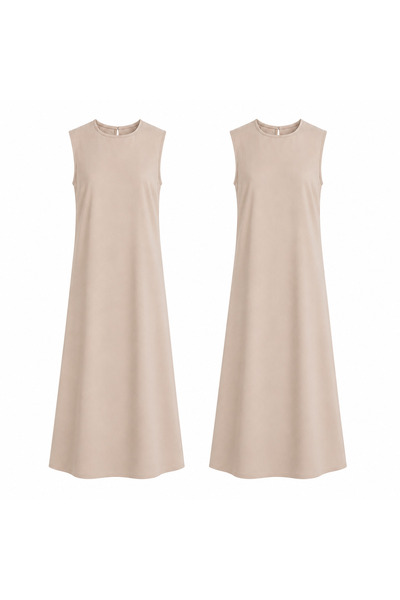 Elhaam The label Classic Sand Beige Abaya Inner - Set of 2