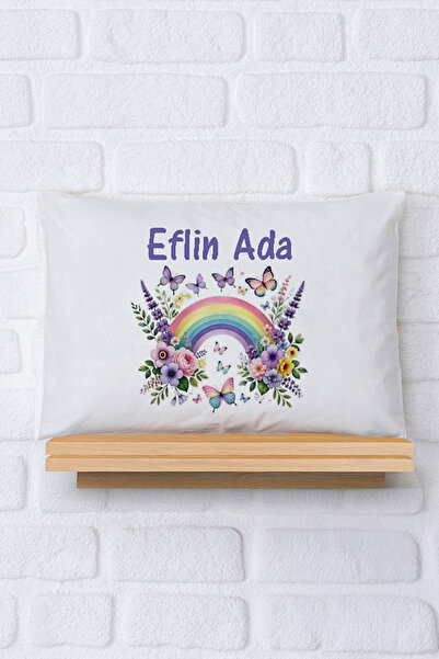 Pia Baby %100 Pamuk İsim Yazılı Kız Bebek Yastık Kılıfı – 35x45 cm Organik Baskı