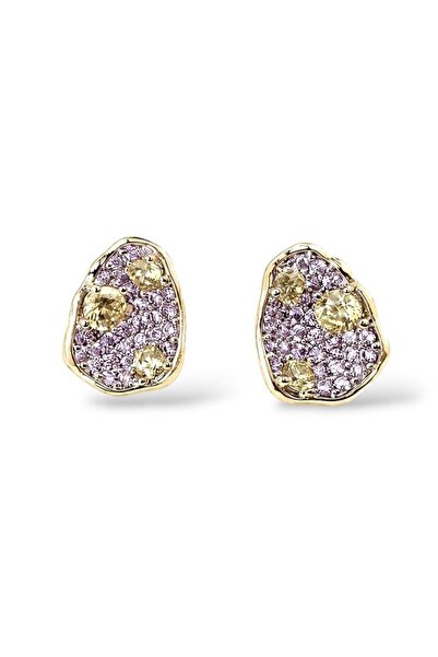 neslyaccessories Lila aura gold earrings