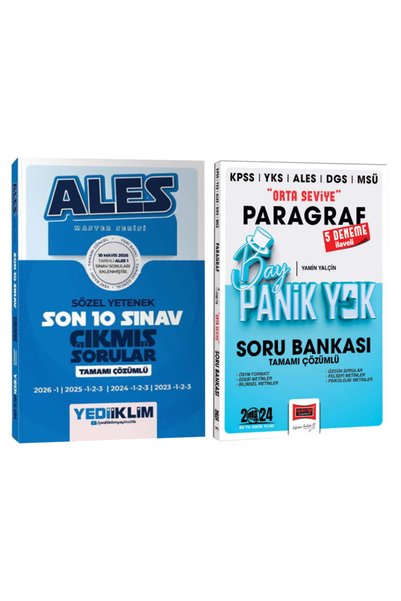 Yediiklim Yayınları ALES Master Serisi Sözel Yetenek Çözümlü Son 10 Sınav Çık...
