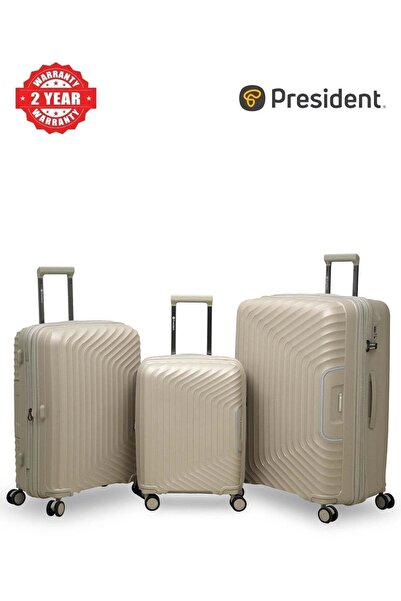 President 3 Piece Hard Luggage Set with TSA Lock | Lightweight Spinner 360° W...