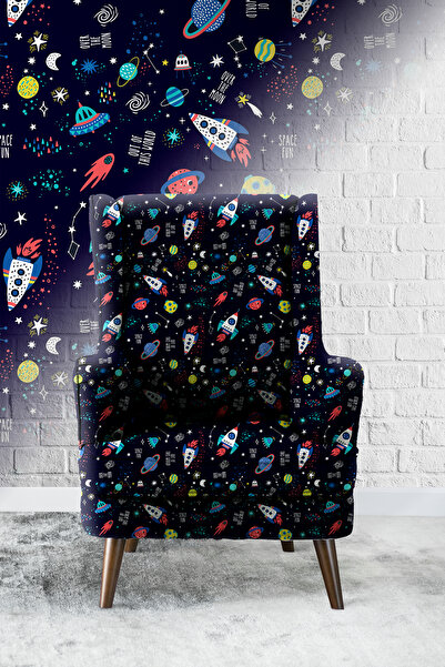 Vagonik Kids Space 01 Ύφασμα ταπετσαρίας καναπέ με ψηφιακή εκτύπωση, ποιότητα...