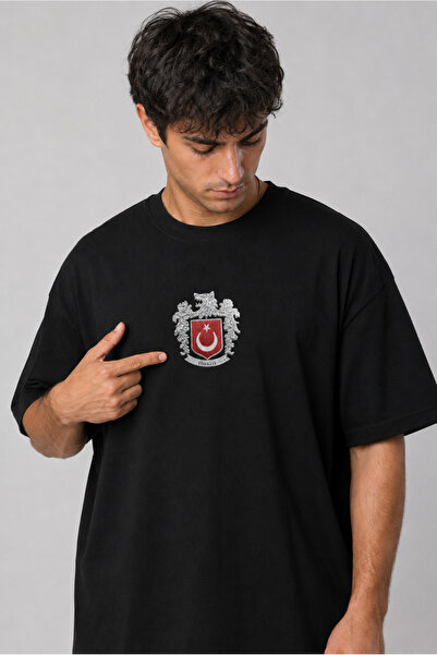 Moda Minimo Unisex majica sa velikim 3D reljefnim otiskom vučjeg amblema, tur...