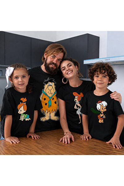 LORVEX Tricou combinat pentru familie, supradimensionat, 100% bumbac, imprima...