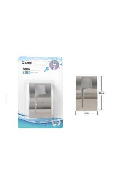idei Cârlig Adeziv din Inox, 8,2x5 cm, Capacitate 2,0 kg, Pentru Prosoape și ...