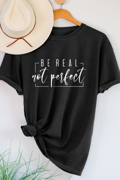 MYADA Be Real Not Perfect Basic T-Shirt 27152