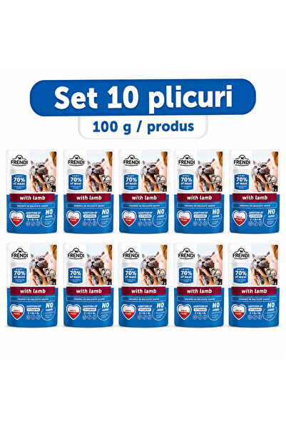 FRENDİ Cat cu Miel, hrana umeda pentru pisici, Set 10 plicuri, 10 x 100 g