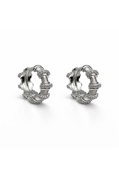 PerleJewelry حلق هيليكس فضي