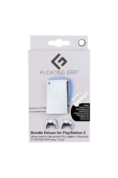 Floating Grip Βάση για 2 χειριστήρια PS5, Πακέτο Τοίχου, Κουτί Deluxe, Λευκό ...