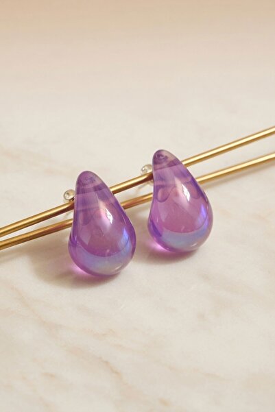 RMY MODA Women's Lilac Drop Model Earrings